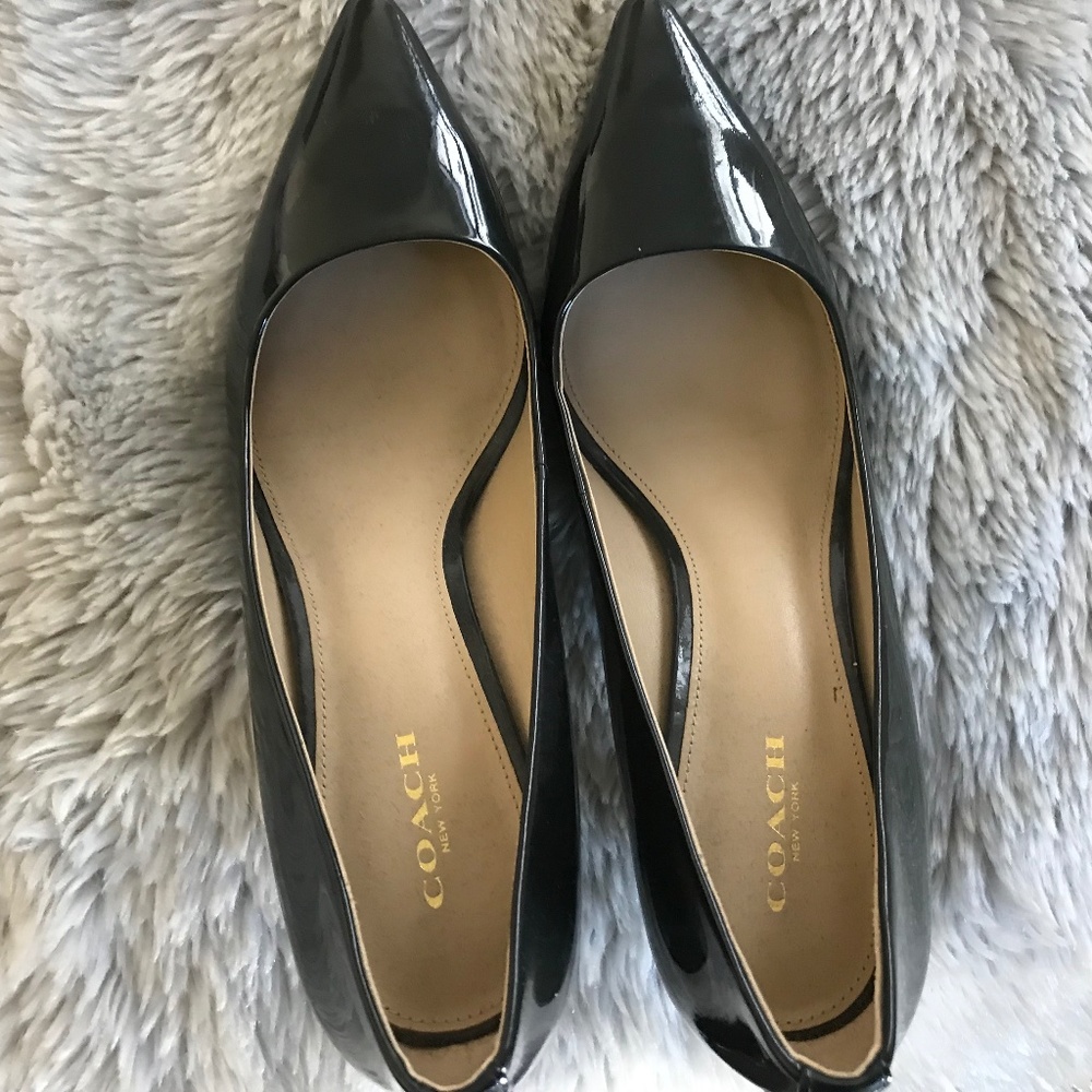 Coach Navy Blue Patent Leather Shoes - 8.5M